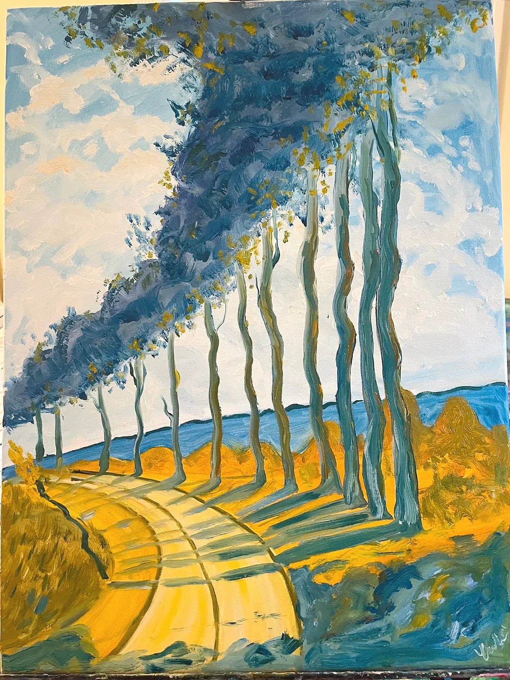 Country Road, 18x24 inch oil paint