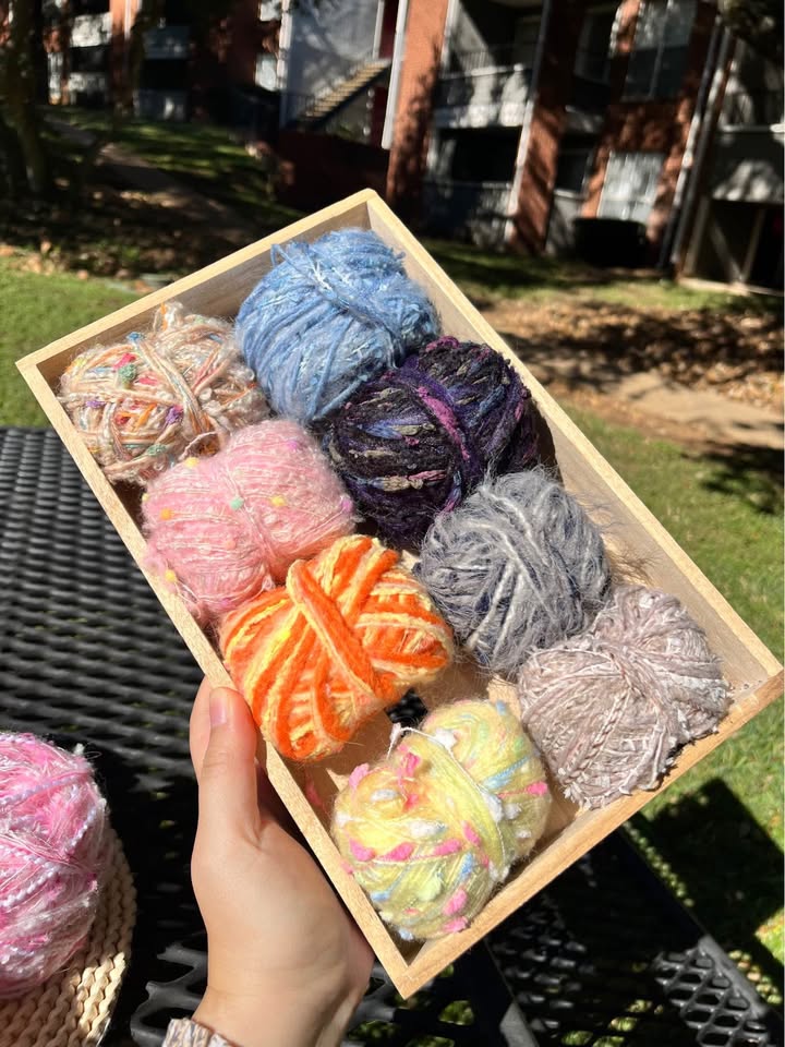 Mystery Yarn 8 Pack Mini Rolls Custom Mixed Yarn