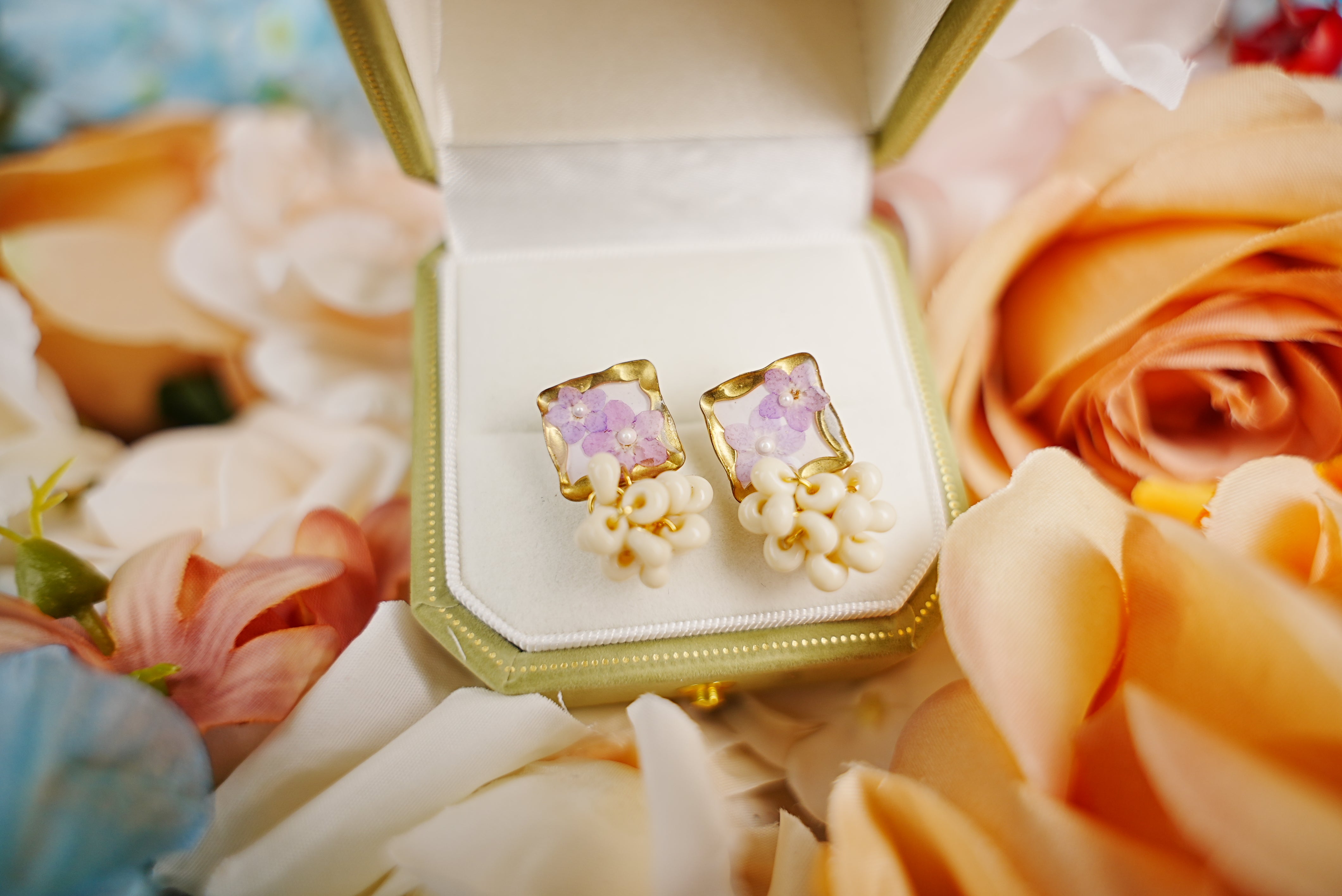 Whispering Blooms Earrings - Elegance, Love & Blessings