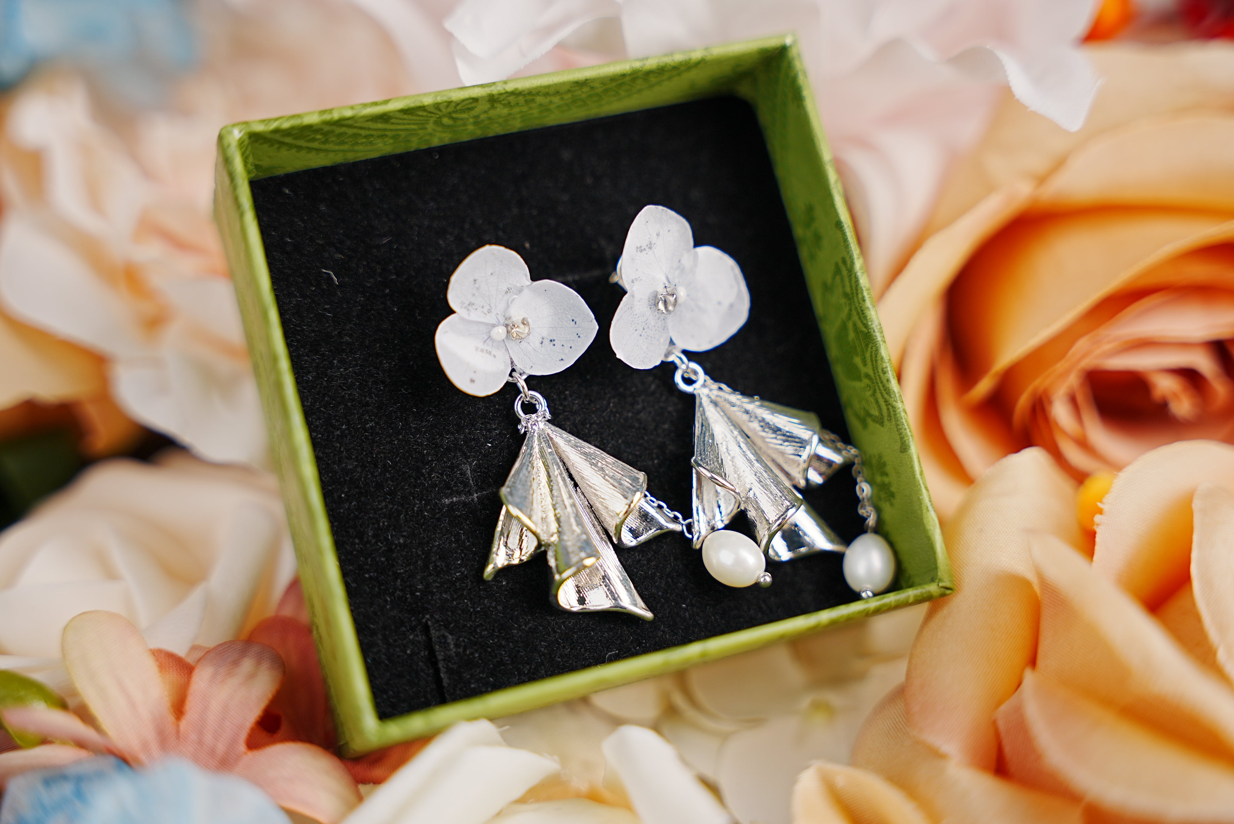 Whispering Blooms Earrings - Elegance, Love & Blessings