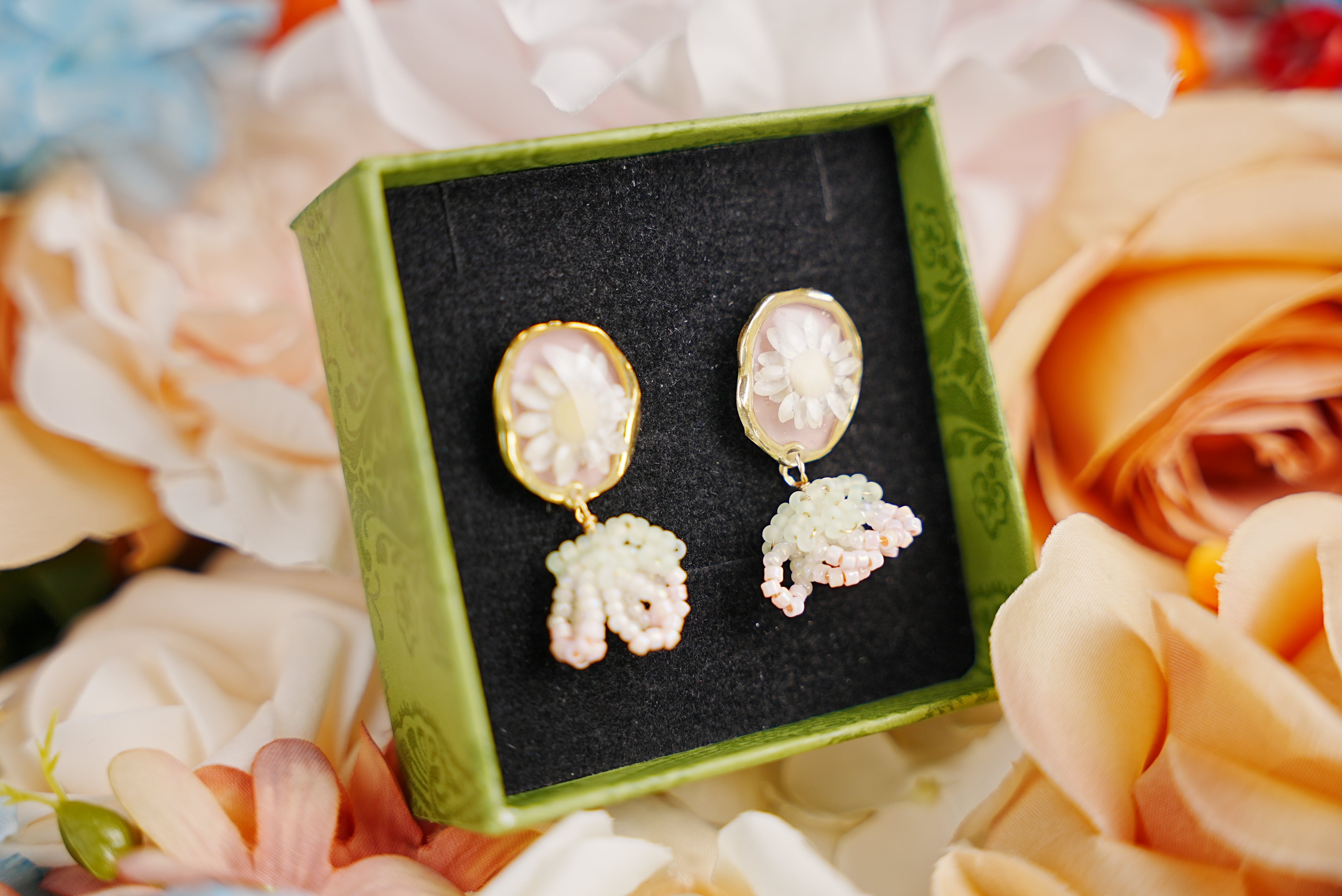 Whispering Blooms Earrings - Elegance, Love & Blessings