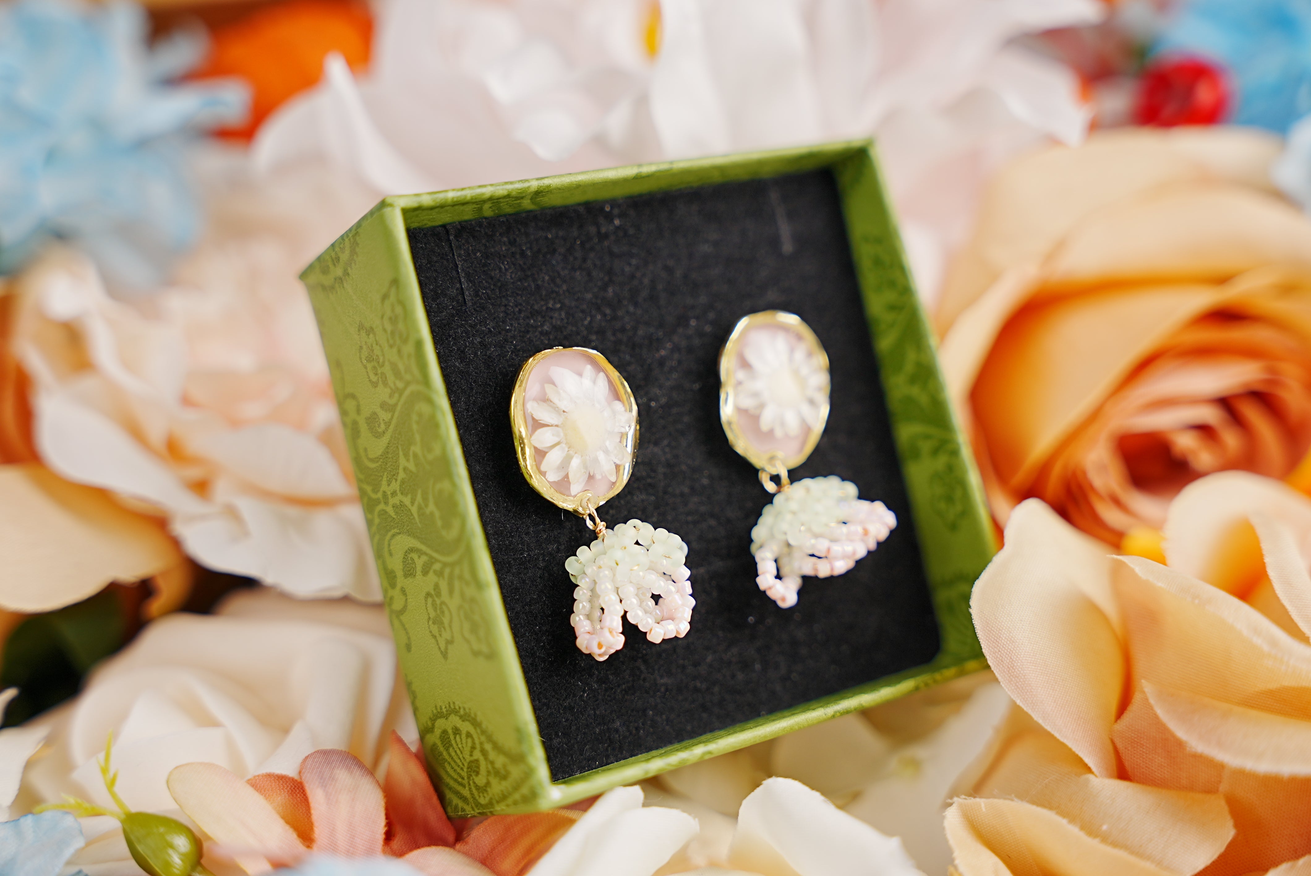 Whispering Blooms Earrings - Elegance, Love & Blessings