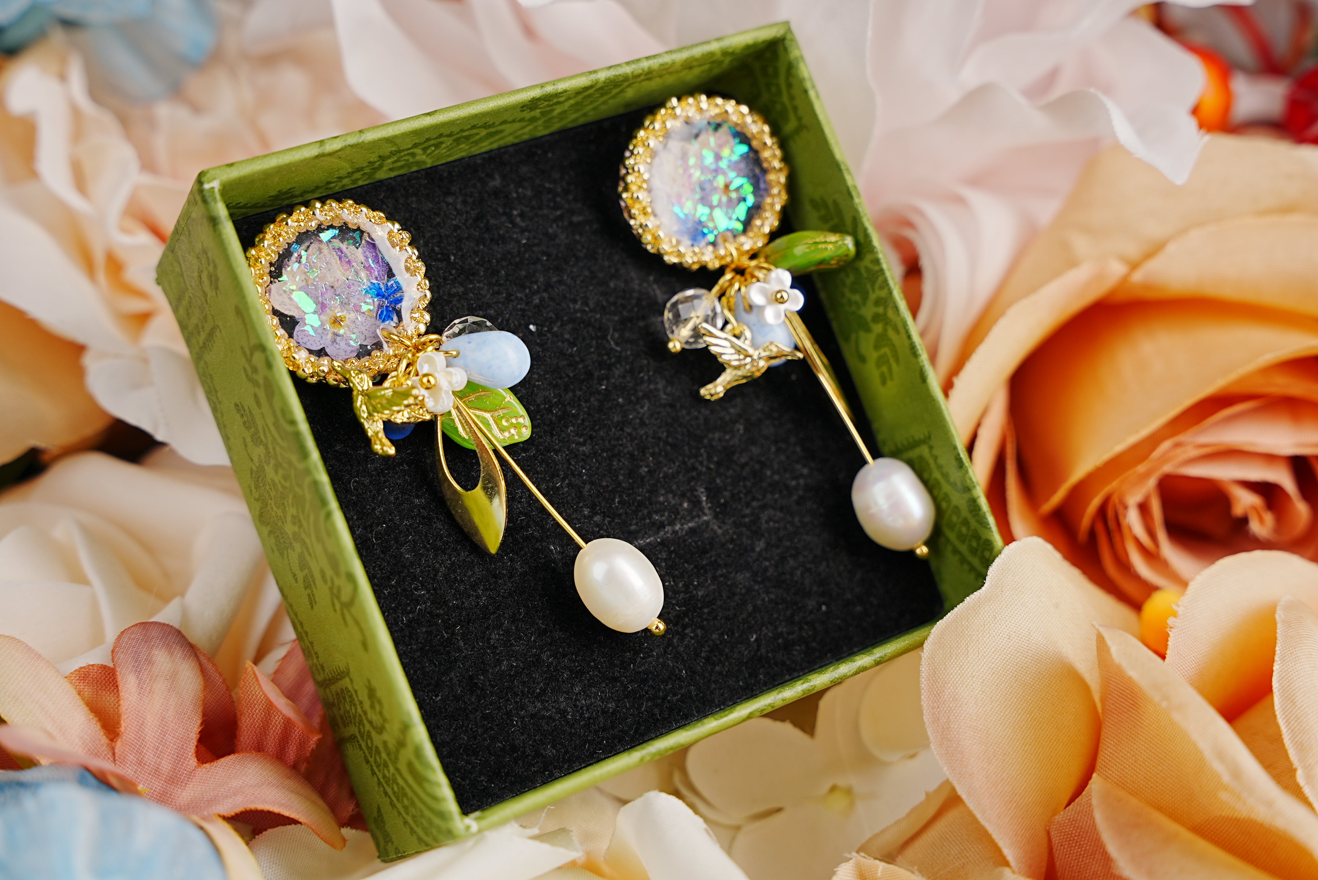 Whispering Blooms Earrings - Elegance, Love & Blessings