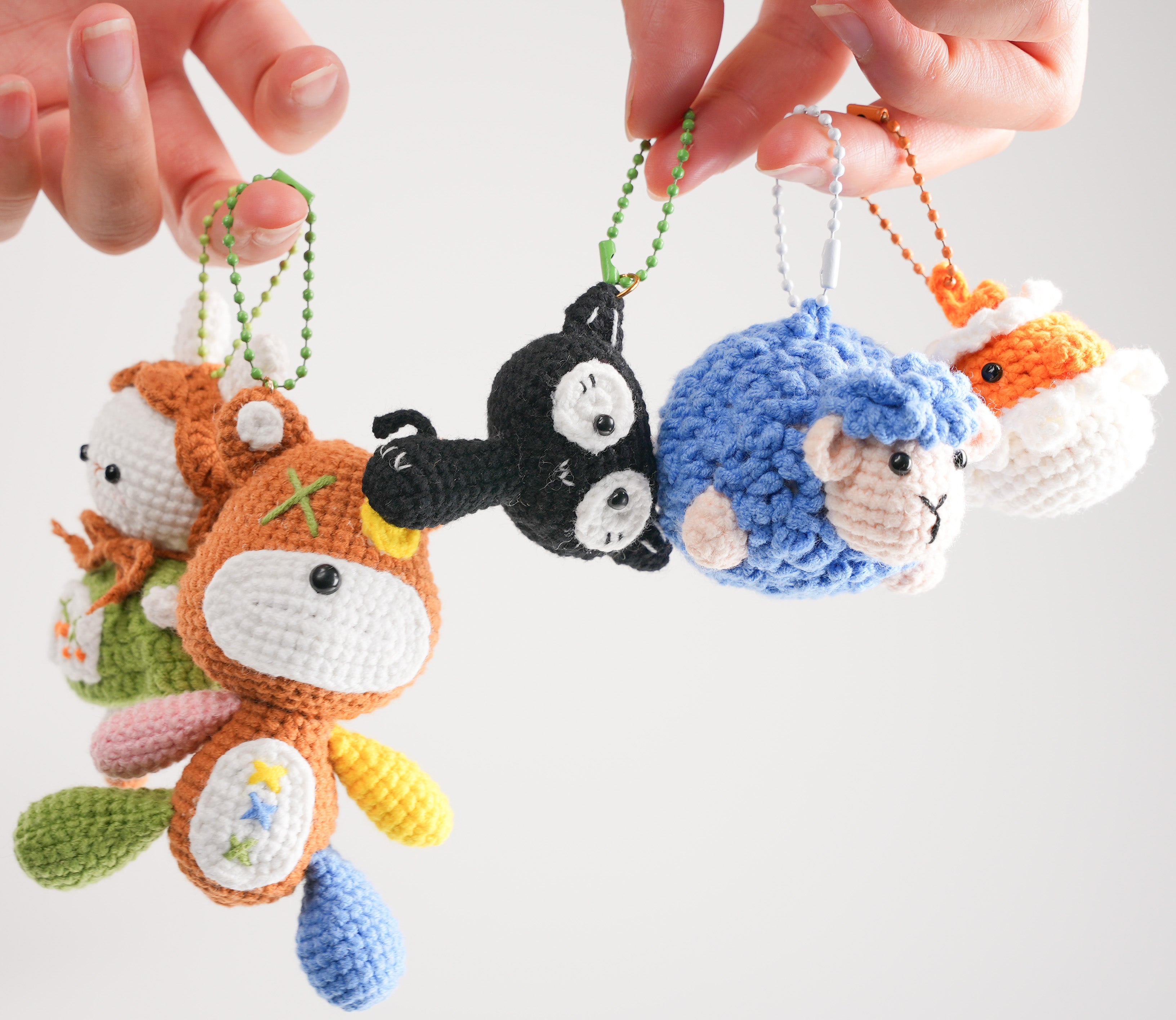 Chloe's Animal Crochet Charm Keychain