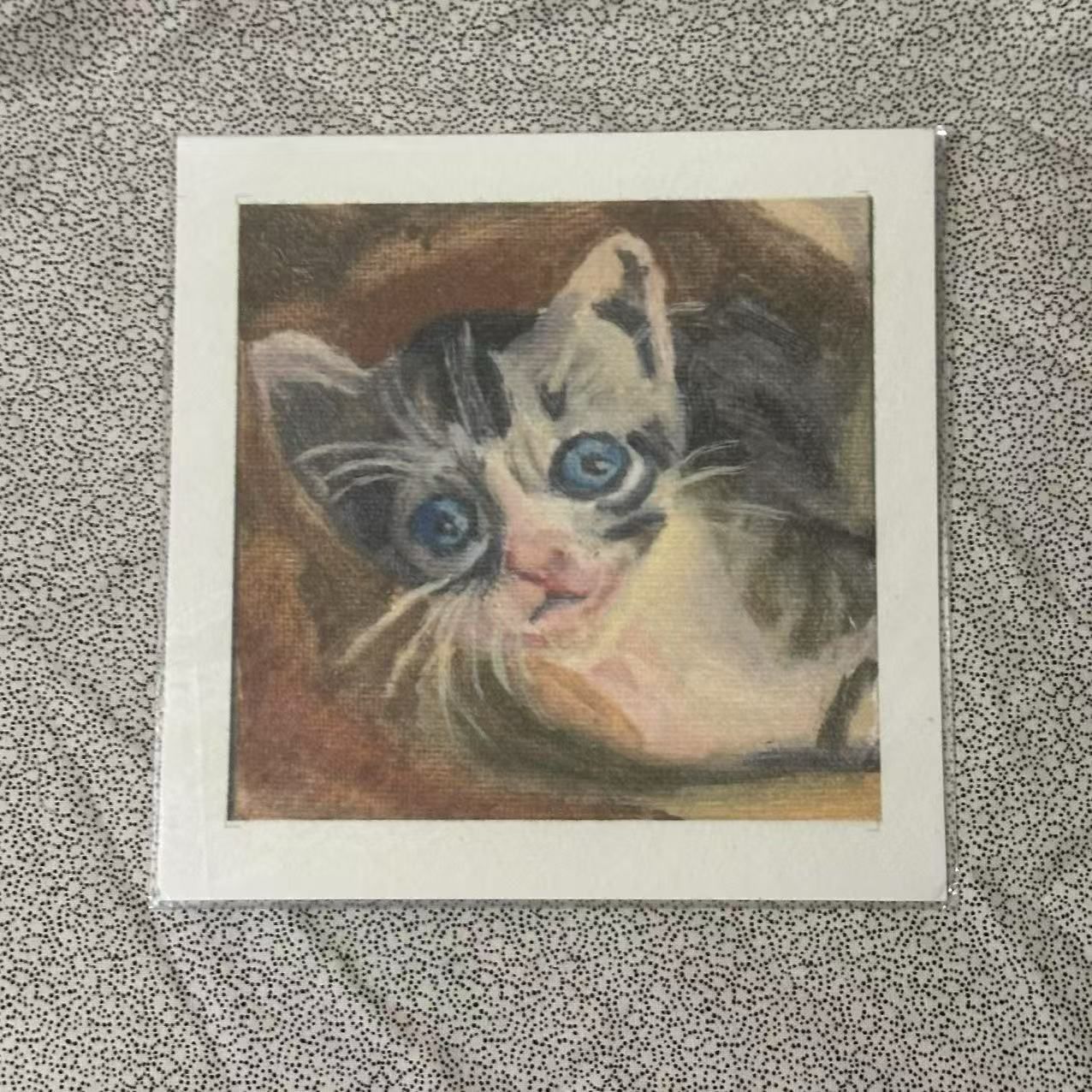 Multiple cat images. Prints of acrylic paintings. Choose the one you like