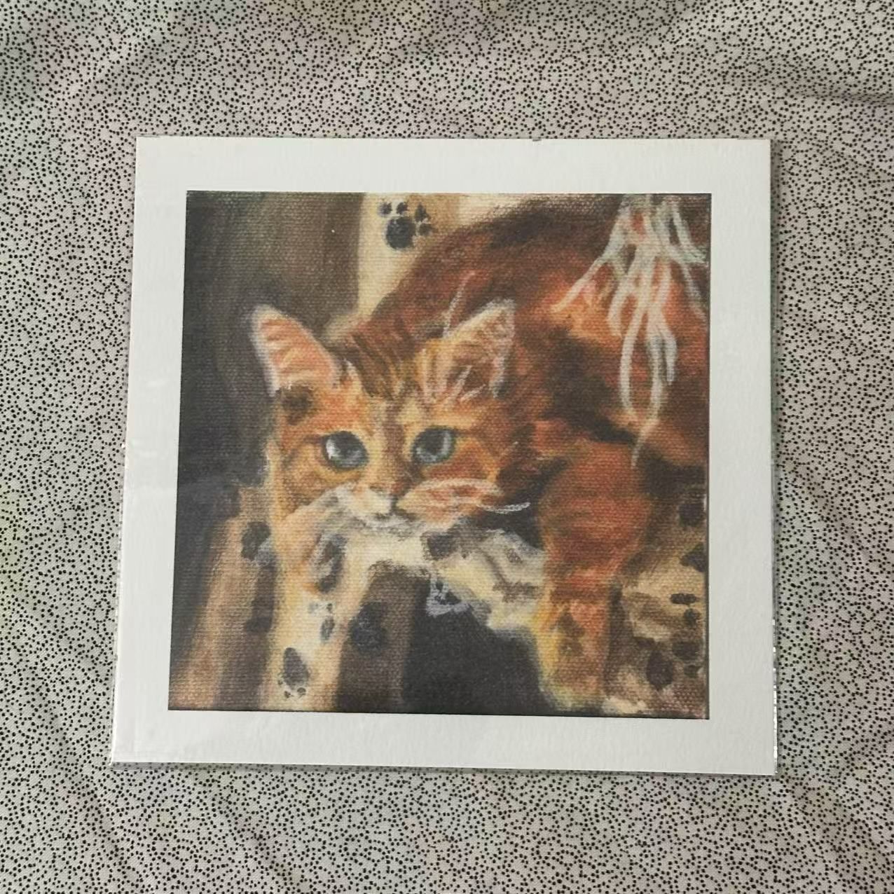 Multiple cat images. Prints of acrylic paintings. Choose the one you like