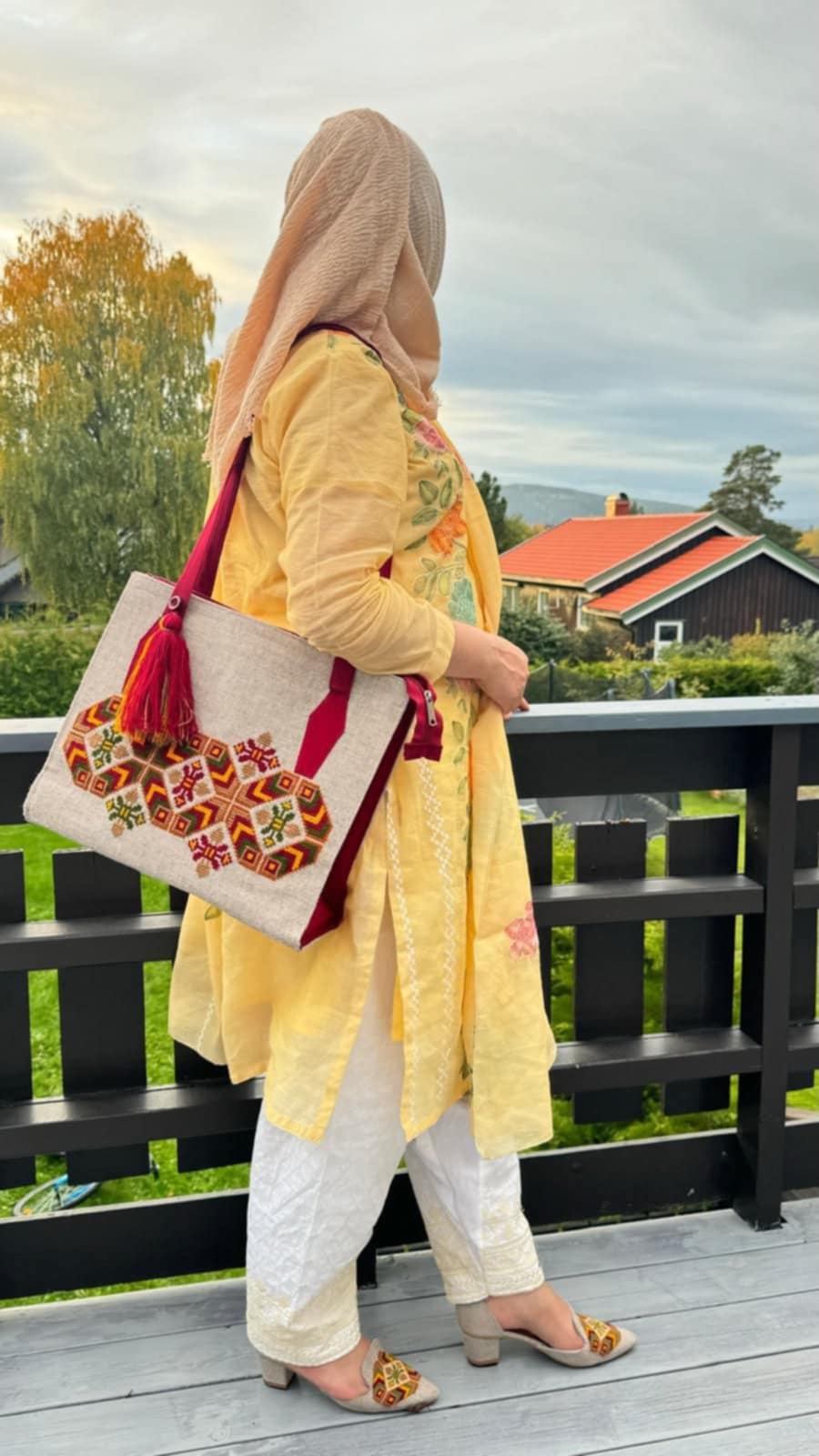 Handmade Cross Stitch Set: Fabric Bags & Shoes - Unique Gift Idea