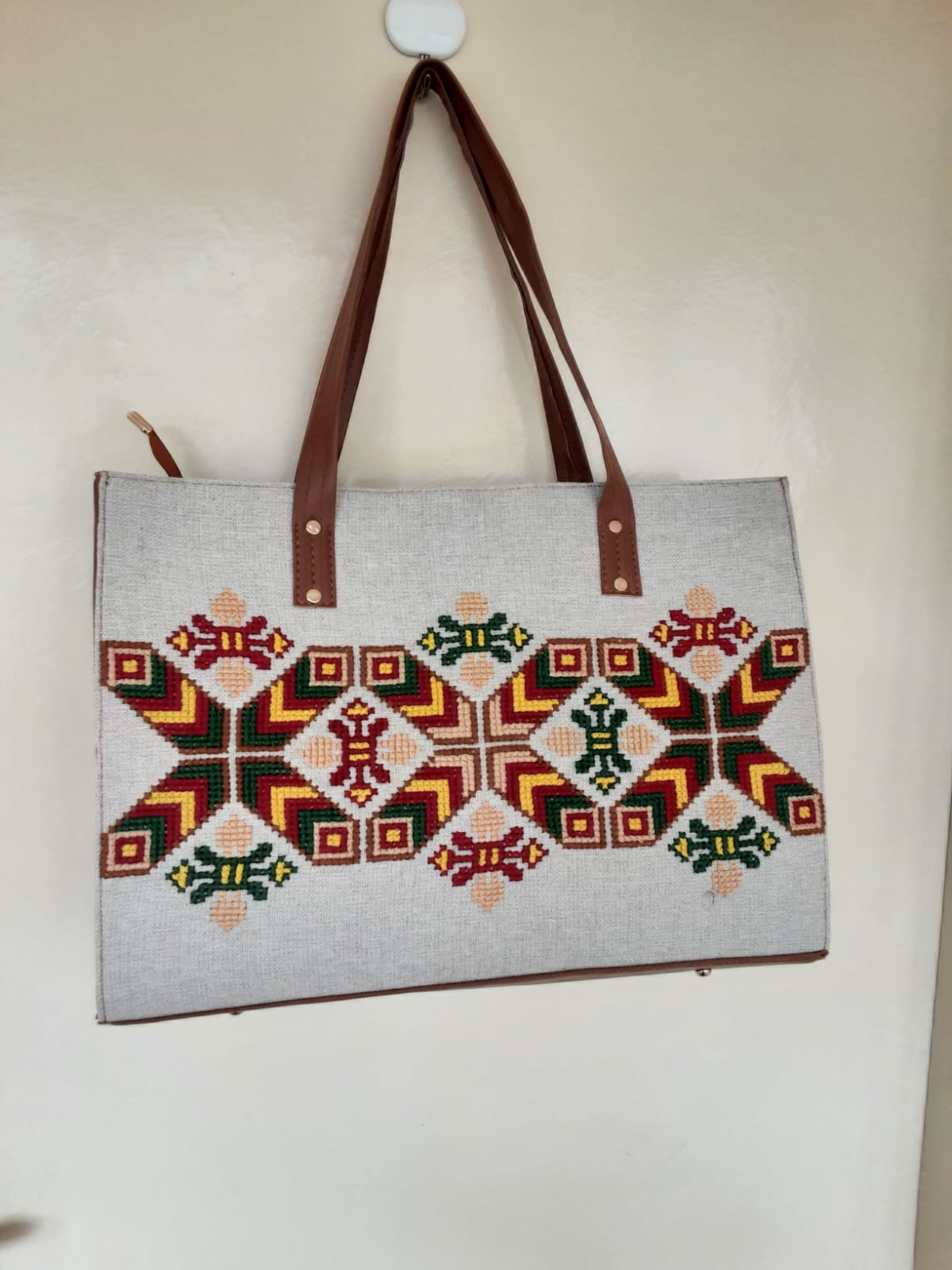 Handmade Cross Stitch Set: Fabric Bags & Shoes - Unique Gift Idea