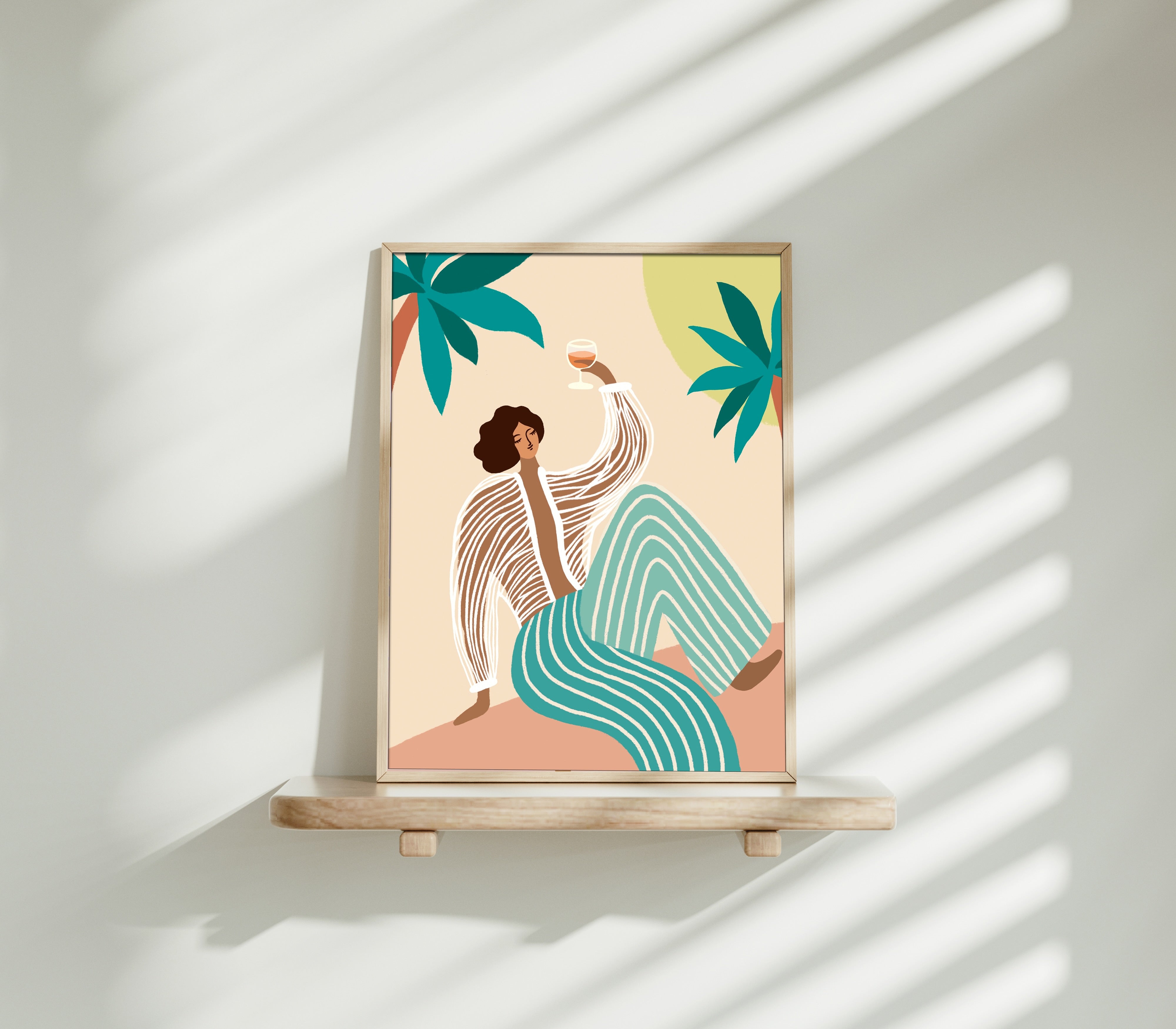 "Cheers to Chill " Matted Print – Inspired by Hawaii