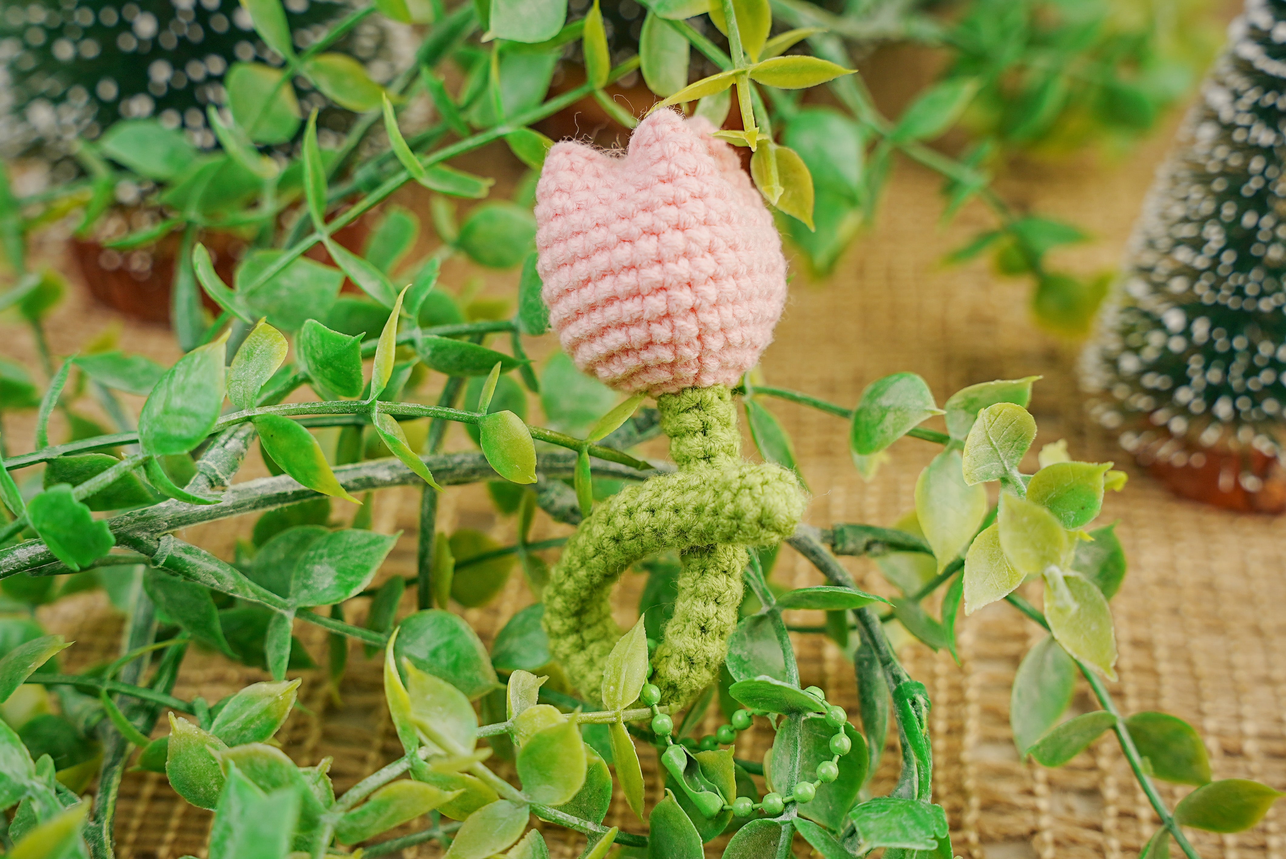 Chloe's Funny Crochet Charm Keychain