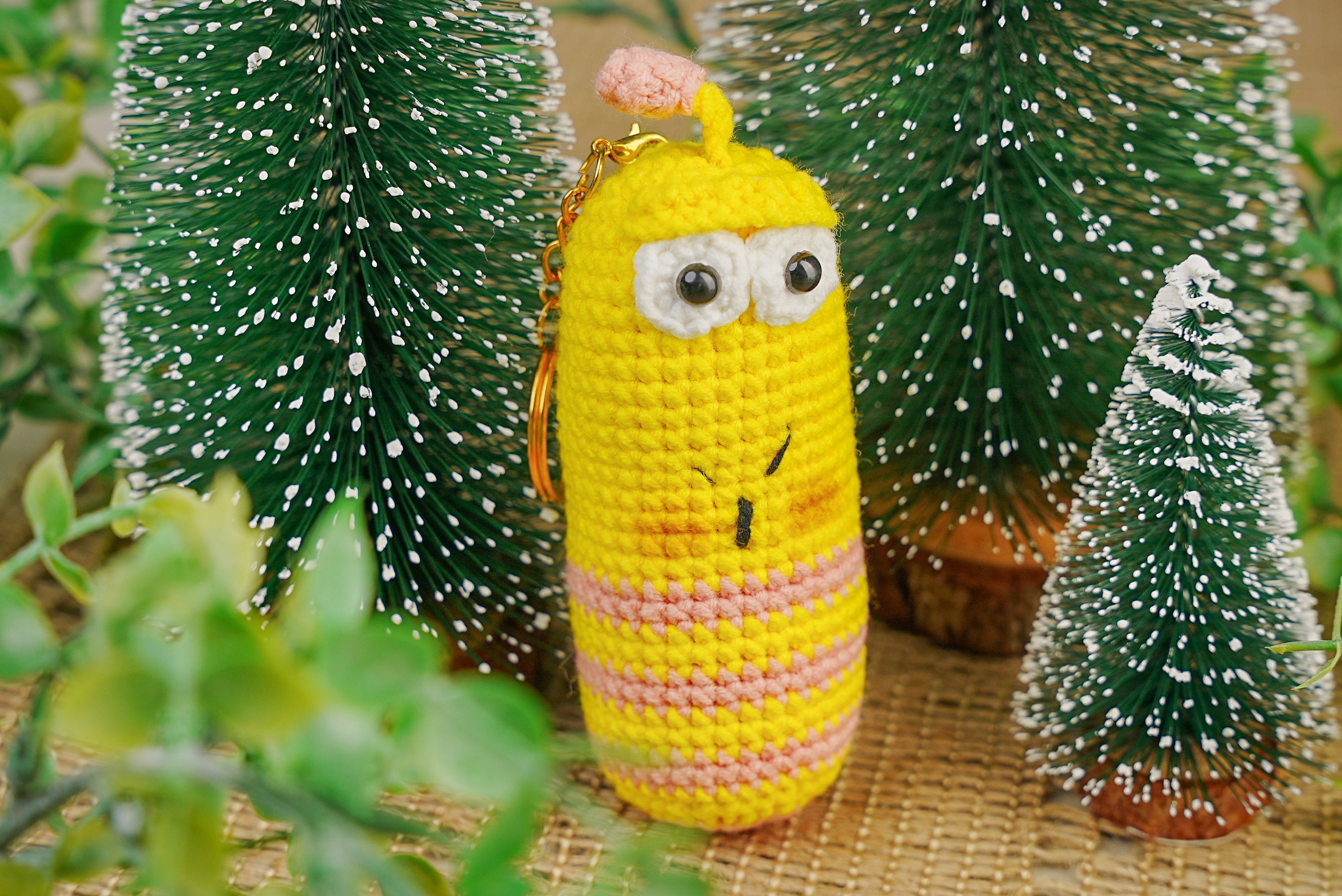 Chloe's Funny Crochet Charm Keychain