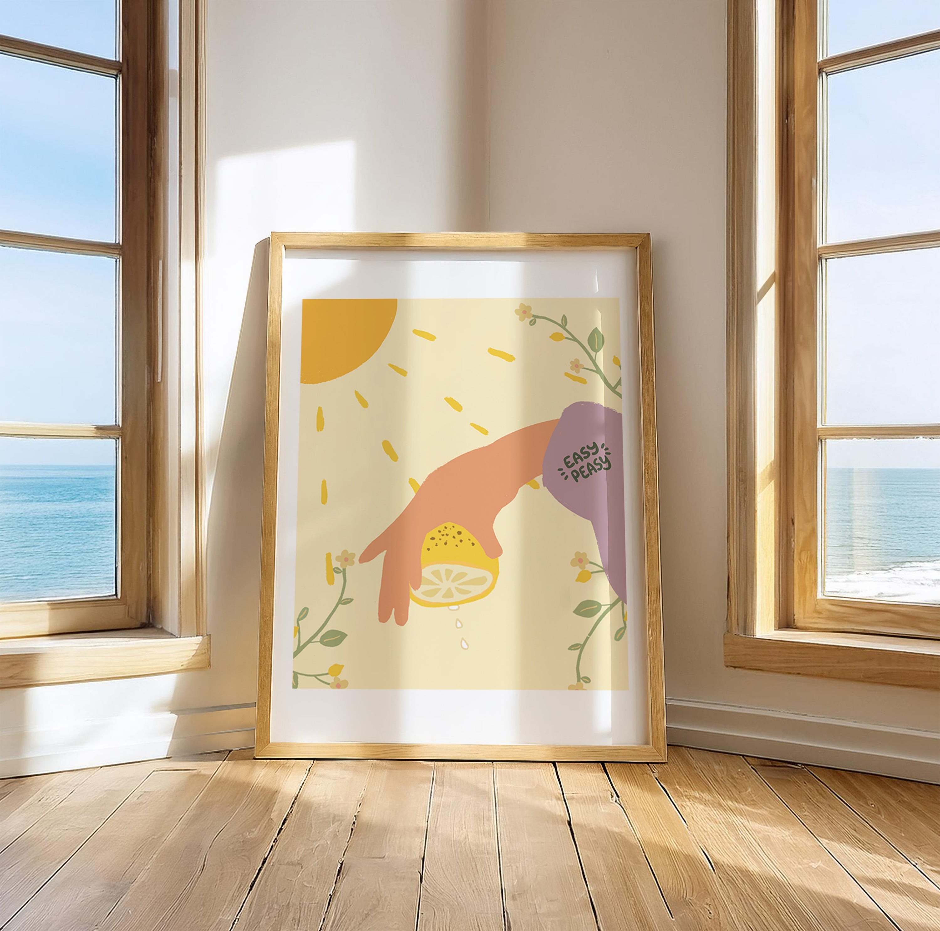 "Easy Peasy" Matted Print – Inspired by Hawaii