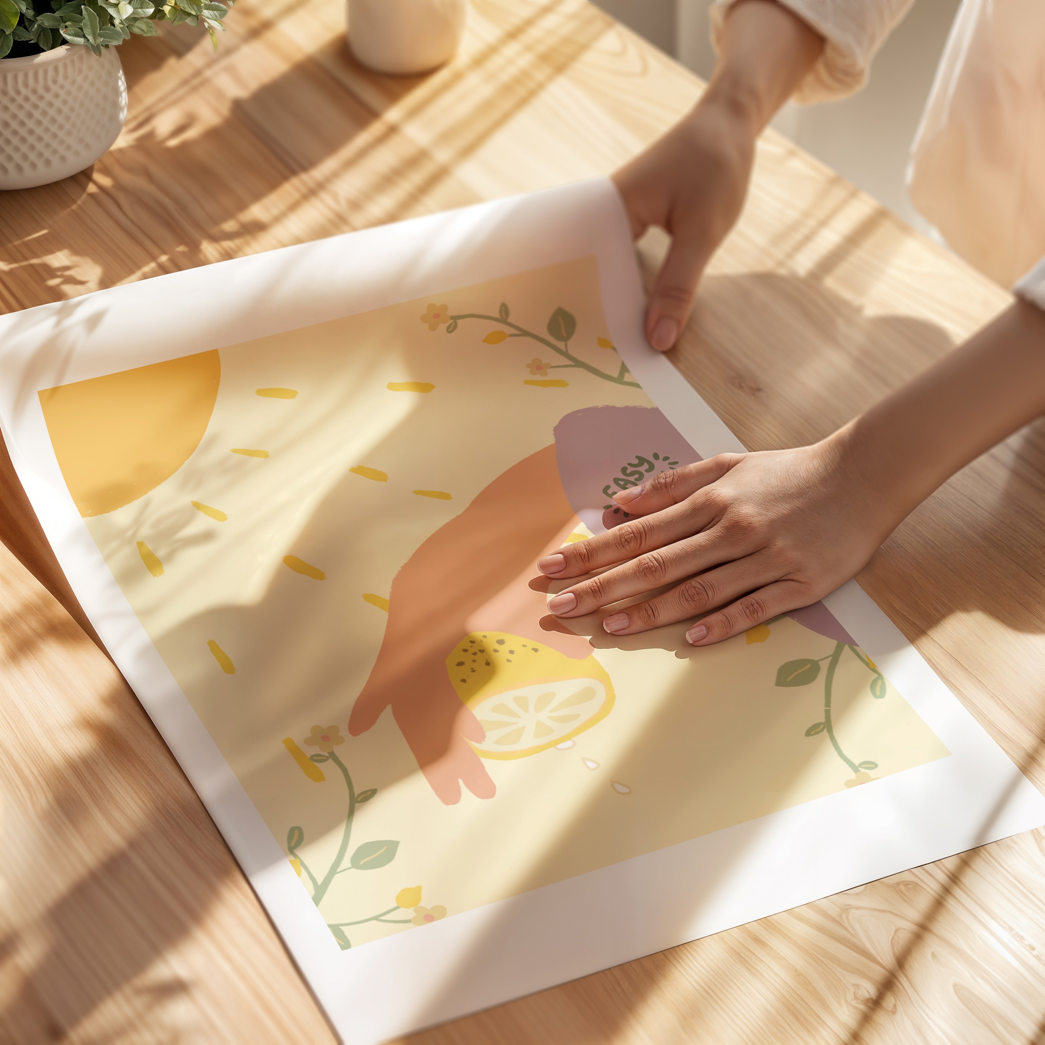 "Easy Peasy" Matted Print – Inspired by Hawaii