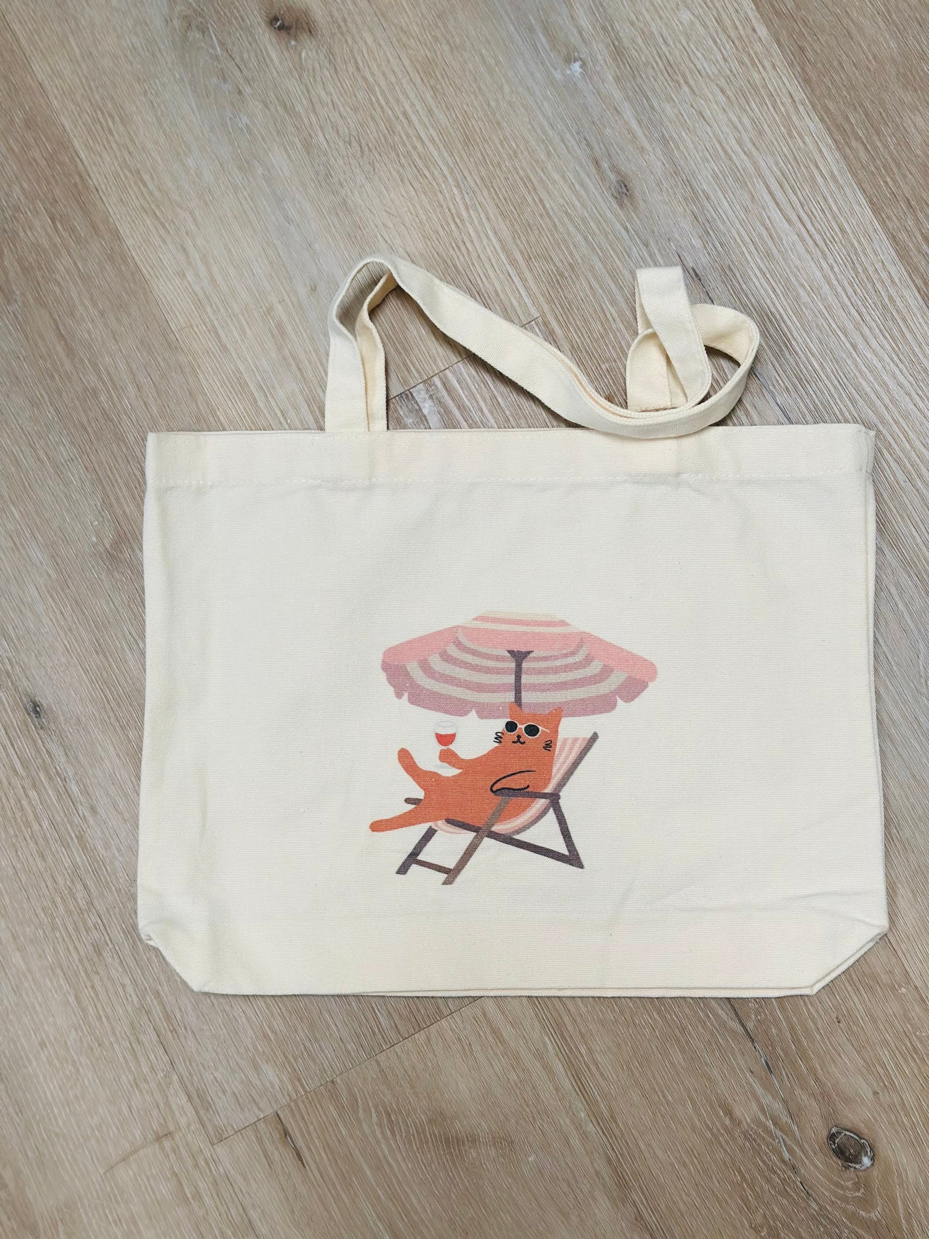 Milo the Beach Cat Tote Bag