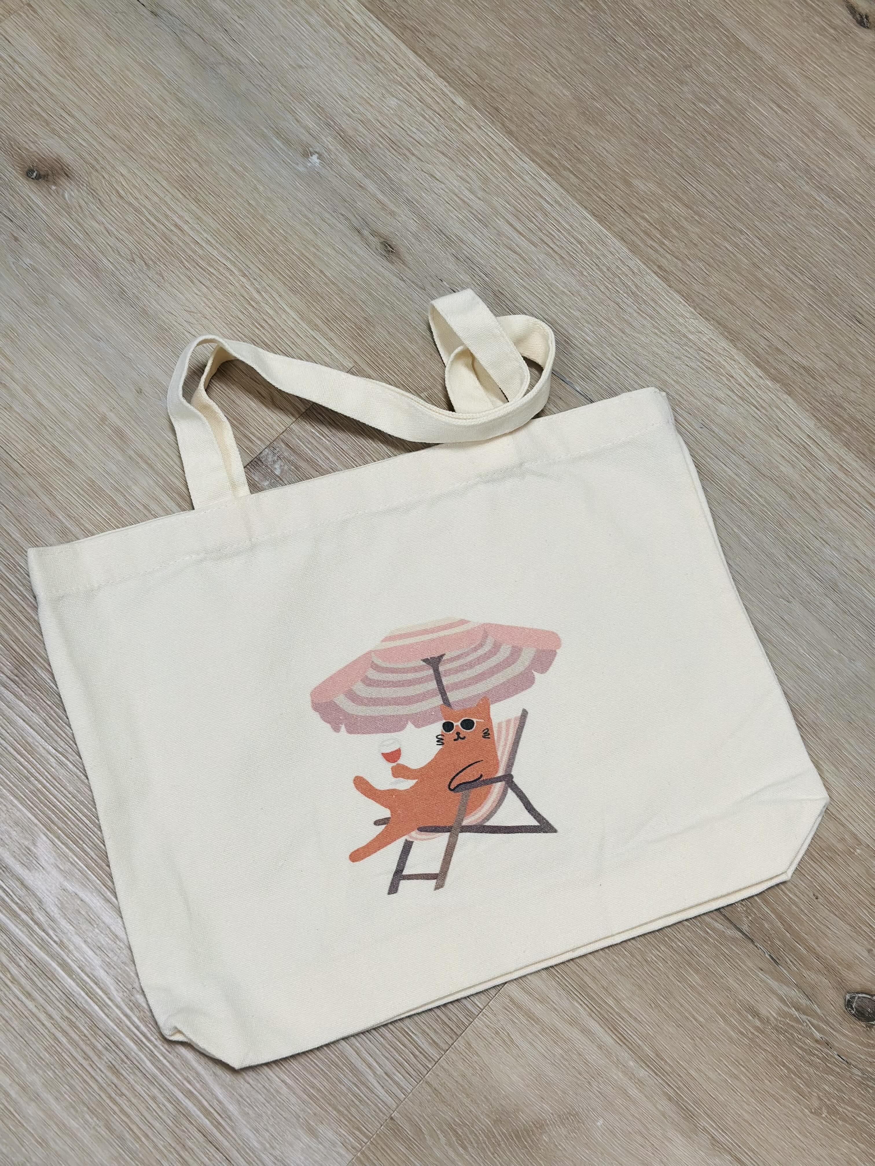 Milo the Beach Cat Tote Bag