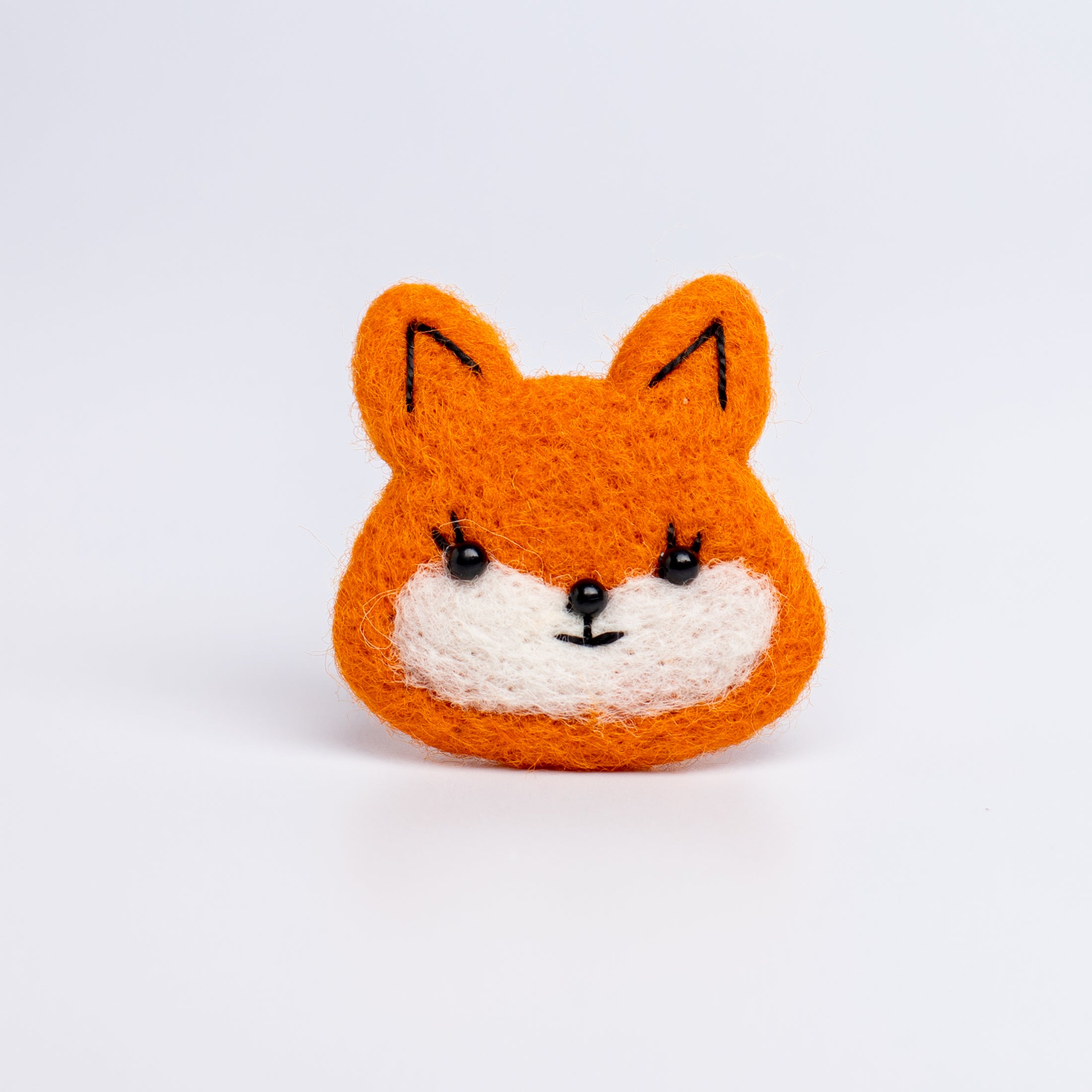 Car Air Vent Clip in the shape of fox head from soft wool felt, vehicle air fresheners. Gift for car owner. 