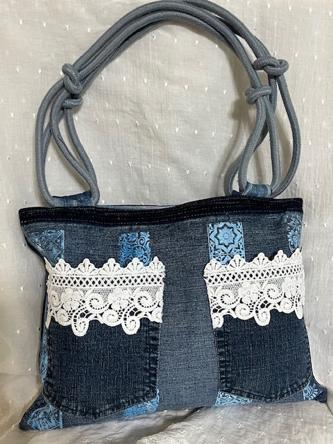 Denim and Lace Bag