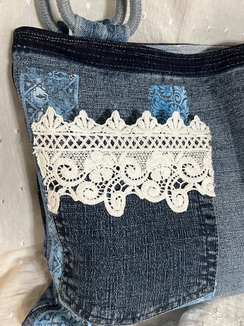 Denim and Lace Bag