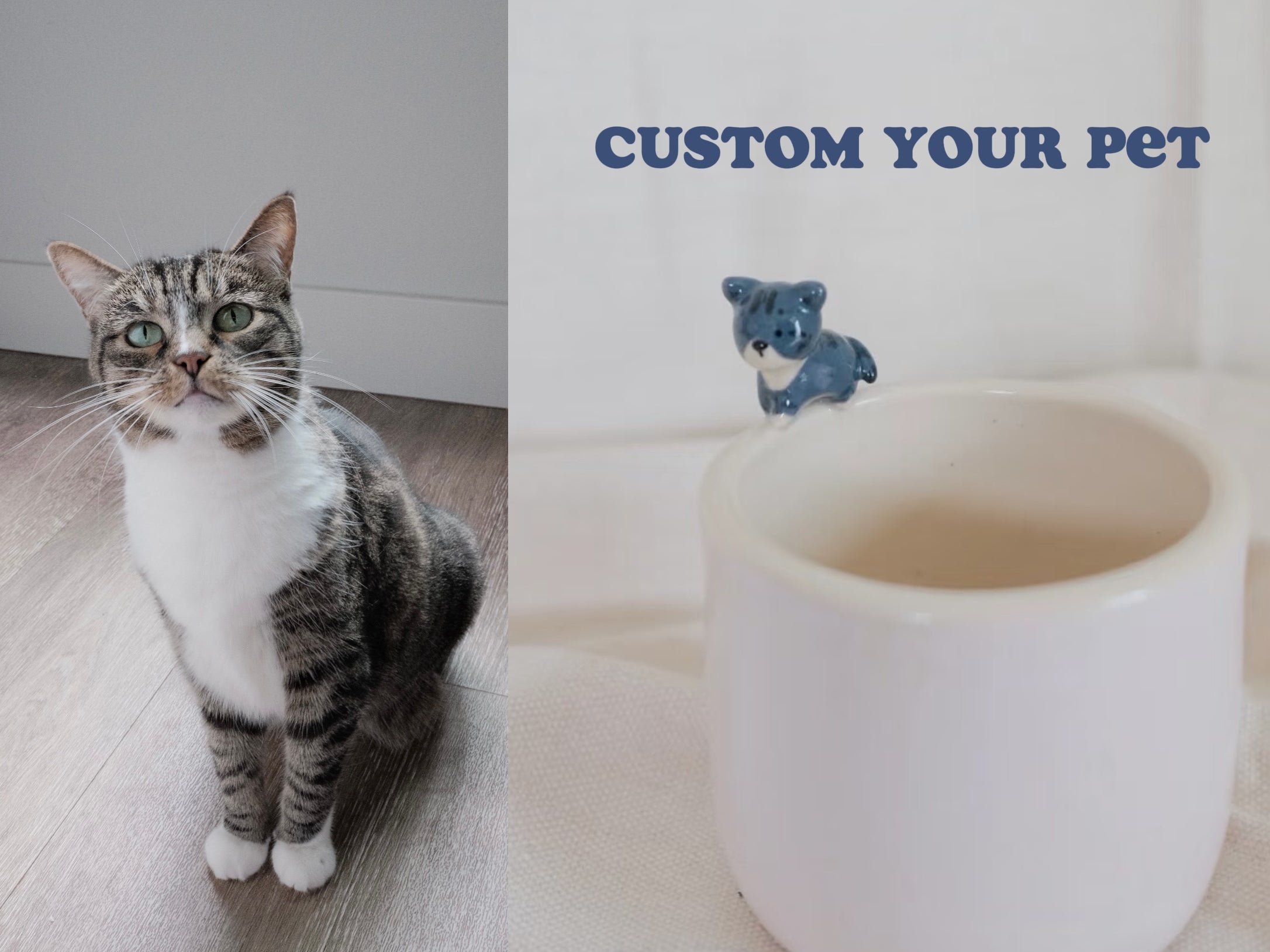 Pre-orders | CUSTOMIZED | Handmade Ceramic Standing Puppy/Kitty Cup – 250ml | Cute Coffee Mug | Animal Lover Gift