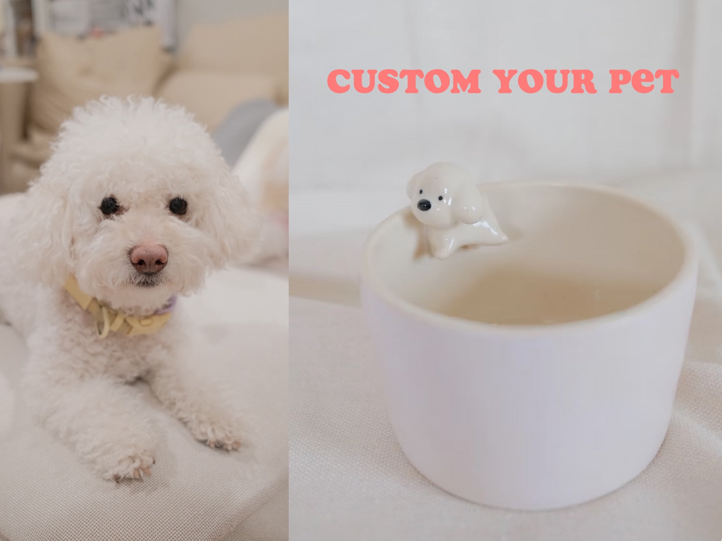Pre-orders | CUSTOMIZED | Handmade Ceramic Swimming Puppy/Kitty Cup – 250ml | Cute Coffee Mug | Animal Lover Gift
