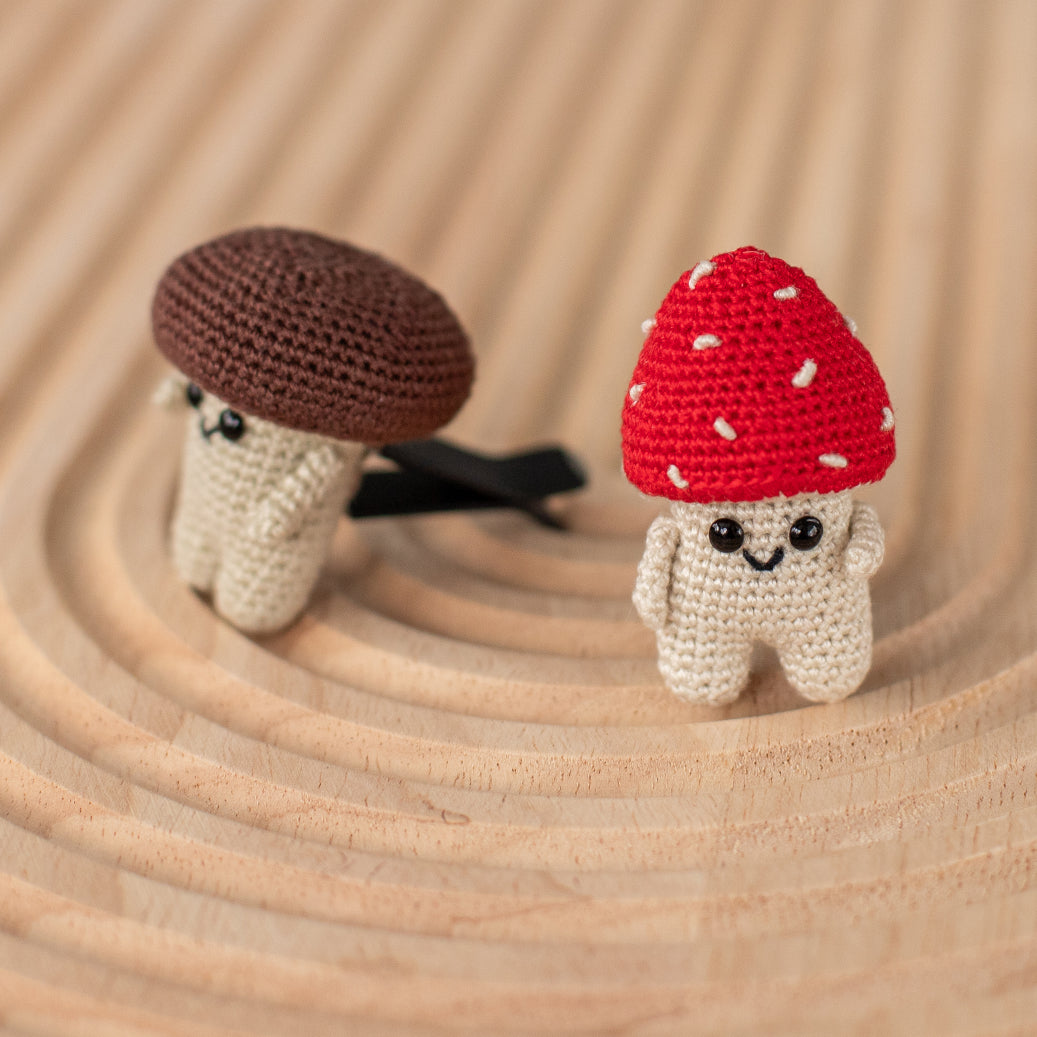Car Air Vent Clip Crochet mushroom, amanita, vehicle air fresheners. Gift for car owner. 