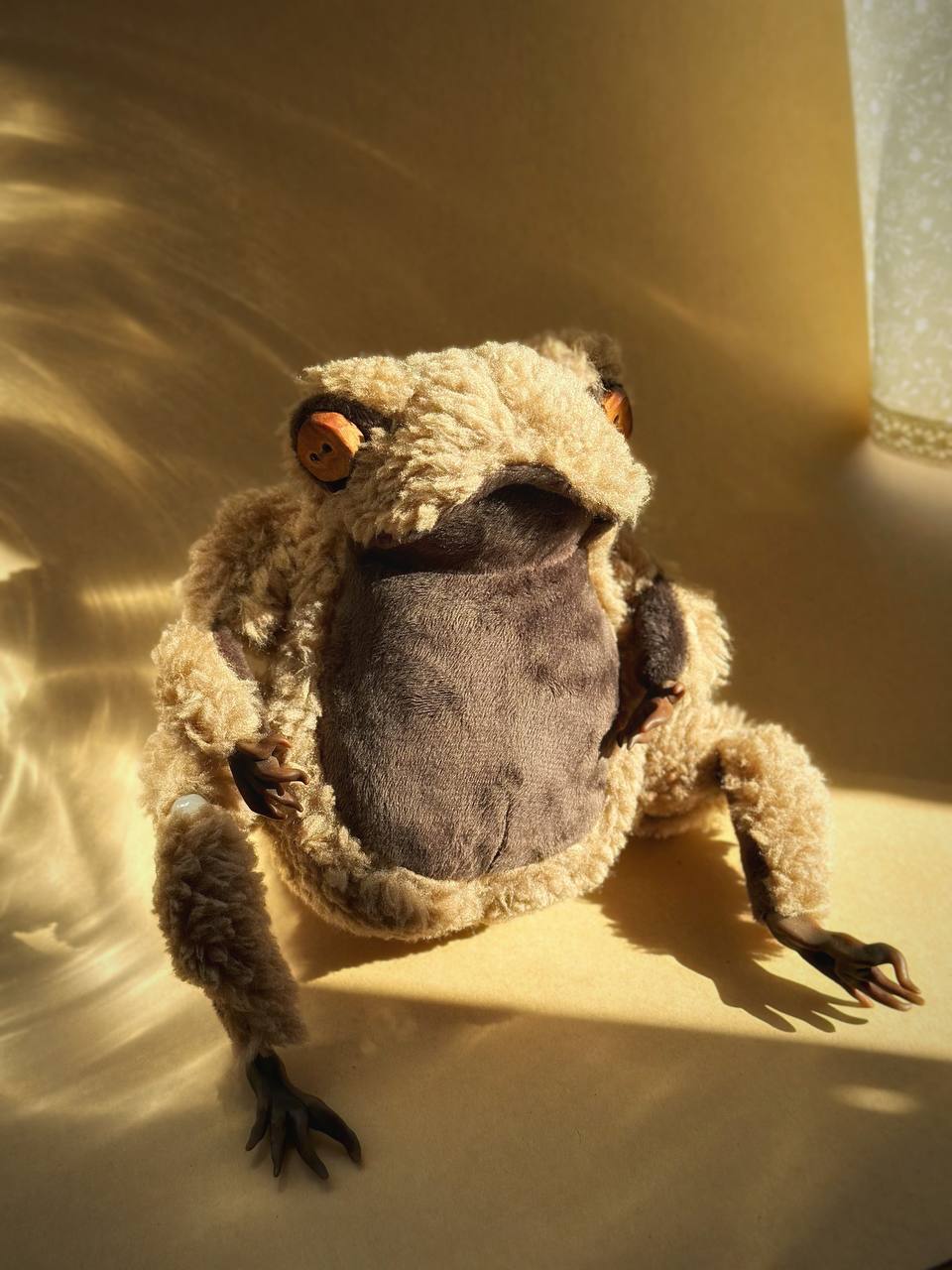Walnut the Frog – Handmade Plush Toy