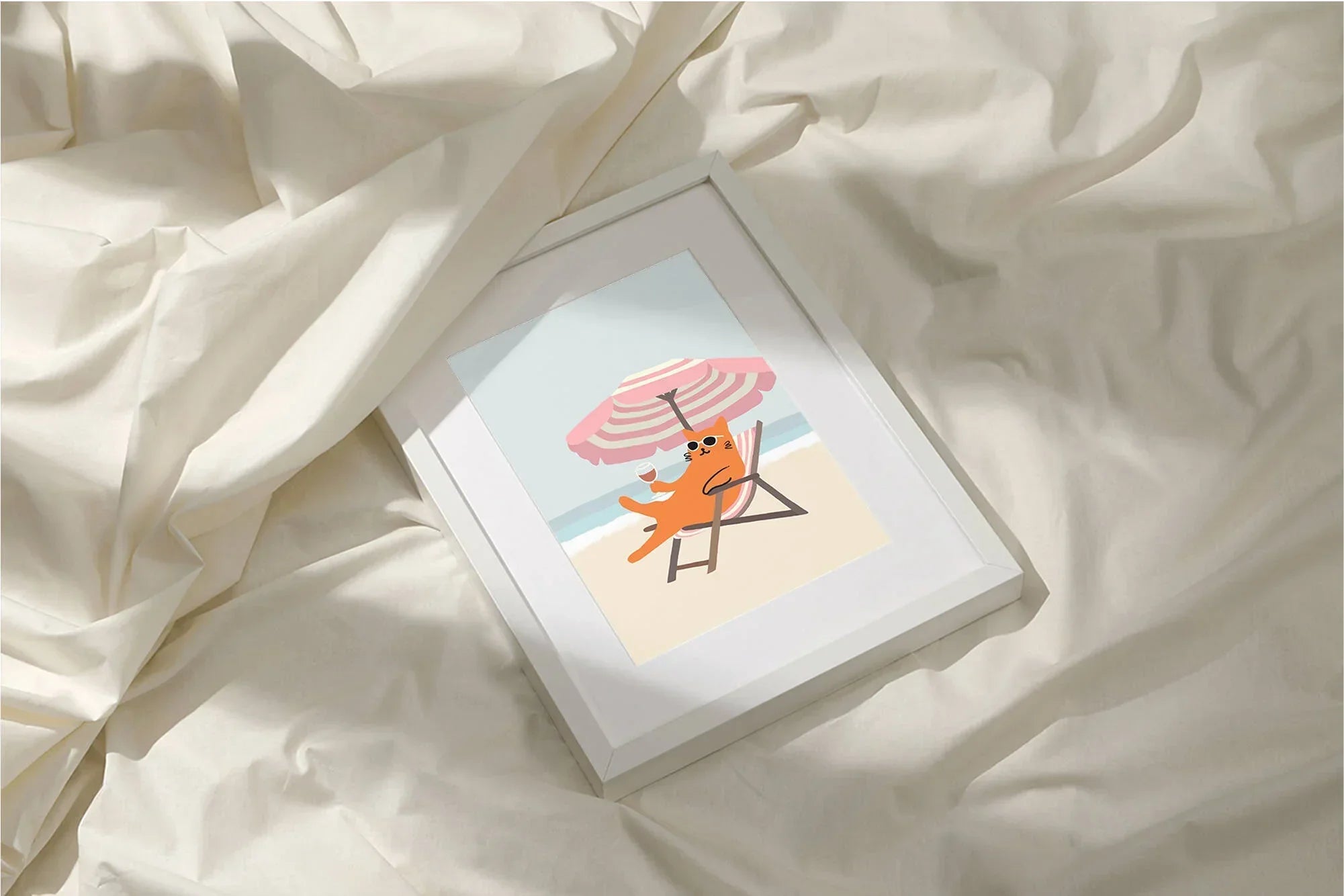 "Laying on the Beach" Matted Print – Inspired by Hawaii 💙