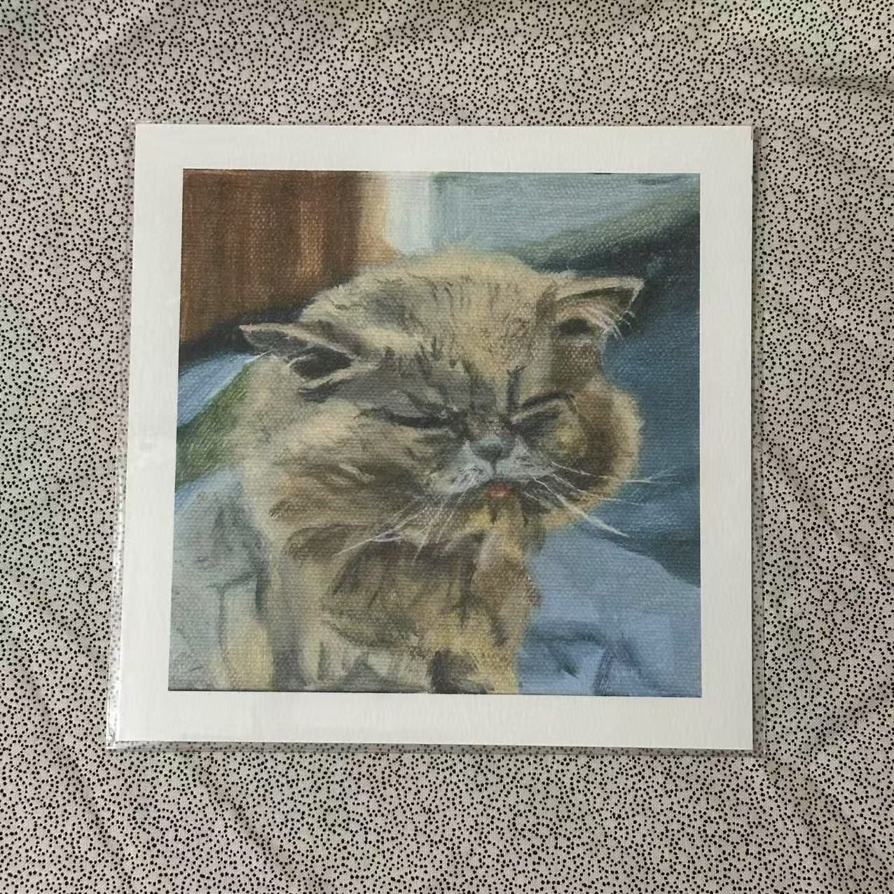 Multiple cat images. Prints of acrylic paintings. Choose the one you like