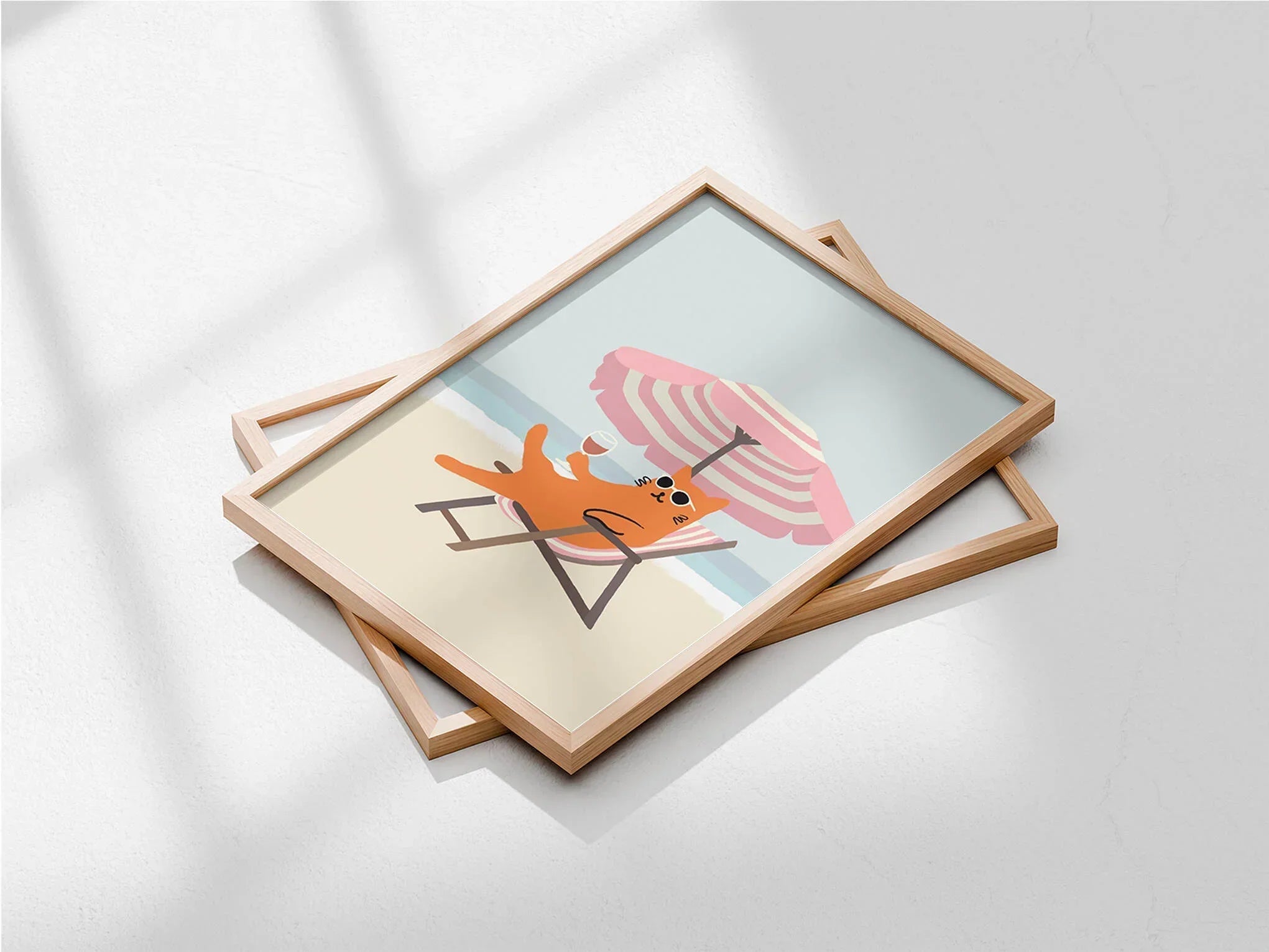 "Laying on the Beach" Matted Print – Inspired by Hawaii 💙